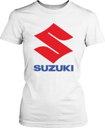 Футболка женская. Эмблема Suzuki.