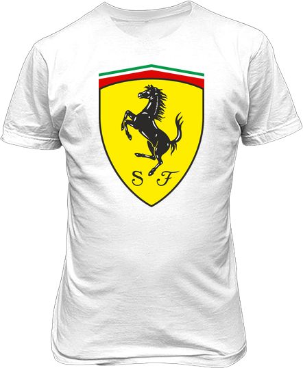 Футболка мужская.  Лого Ferrari.