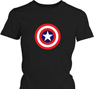 Женские футболки Капитан америка