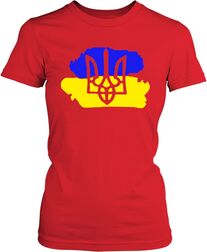 Футболка жіноча. Тризуб на прапорі