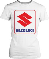 Футболка женская. Логотип Suzuki.