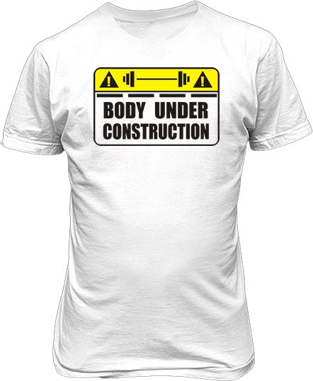 Футболка мужская. Body under construction.