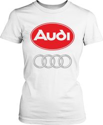 Футболка женская. Эмблема Audi.