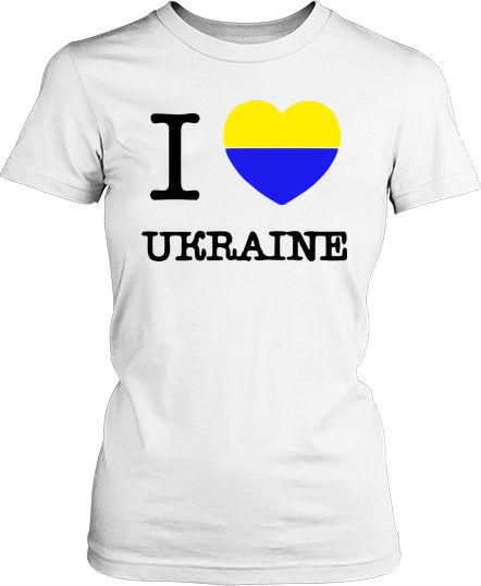 Футболка женская. I love Ukraine