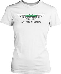 Футболка женская. Значок Aston Martin.