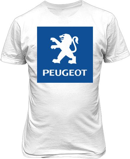 Футболка мужская. Логотип Peugeot.