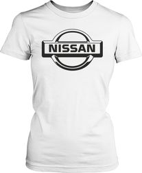 Футболка женская. Эмблема Nissan.
