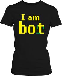 Футболка женская. I am bot.