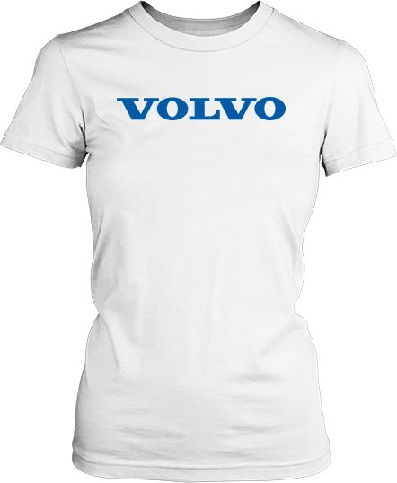 Футболка женская. Надпись Volvo.