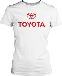 Футболка женская. Toyota. Эмблема.