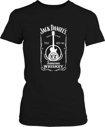 Футболка жіноча. Jack Daniel's. Логотип з гітарою.