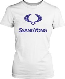 Футболка женская. Эмблема SsangYong.