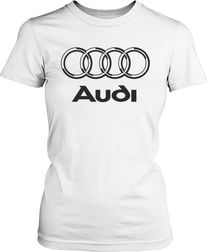 Футболка женская. Лого Audi.