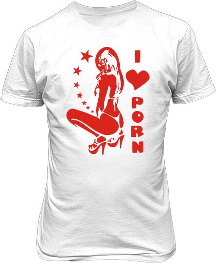 Футболка чоловіча. I love porn.