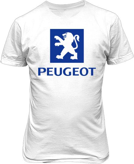 Футболка мужская. Эмблема Peugeot.