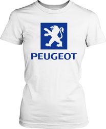 Футболка женская. Эмблема Peugeot.