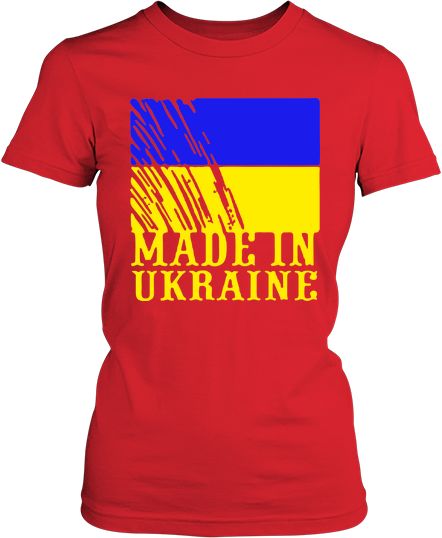Футболка женская. Флаг Украины. Made in ukraine
