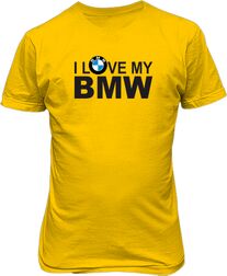 Футболка мужская. I love my BMW.